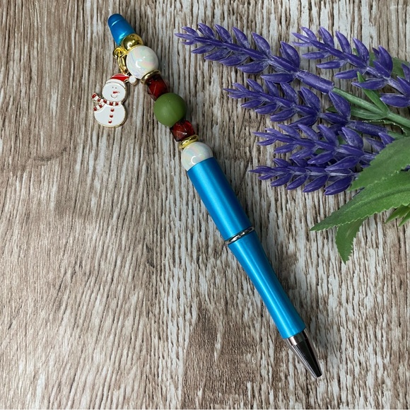 Handcrafted Pooh Tree Pens Beaded Unique Artisan Gifts Office Accessories - Picture 3 of 7